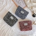 thumbnail image 4 of Women Stripe Canvas Makeup Bag Cosmetic Pouch Make Up Travel Purse Organizer, Cute Black Zebra, 4 of 4
