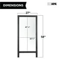 thumbnail image 2 of Ilyapa Wooden Dry Erase A Frame Sign - Magnetic Whiteboard Sidewalk Menu Board Outdoor - Menu Display for Restaurant, Food Truck - 58x27 inch - Black, 2 of 6