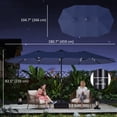 thumbnail image 3 of Outsunny Parasol de Patio Double Face de 15 Pi, Parasol d'Extérieur avec Base, Bleu Foncé, 3 of 10