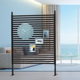 thumbnail image 4 of Metal Brown Privacy Fence Screen,3.6*4.92ft Indoor / Outdoor Patio Privacy Screen Panel Metal Panel Privacidad Exterior, 4 of 13