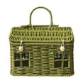 thumbnail image 5 of GliJian House Shaped Rattan Easter Basket with Lid & Handle 9 x 6 x 5.5 Inch Garden Harvest Basket Suitable for Picnics Tidying Up and Other Occasions Green, 5 of 8