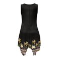 thumbnail image 6 of HELLHERO Side Pockets Summer Long Dresses, Tropical Floral Border Sleeveless Sundress Polyester Irregular Hem Summer Sleeveless Dress Tank, 6 of 8
