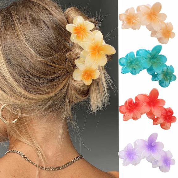 Viflosae Hair Clips for Thin Hair Christmas Hair Clips 3 Large Frangipani Clip Hairpin European and Style Sharks Clip Hair Plates Hairpin