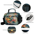 thumbnail image 3 of FORMRS Student Lunch Bag Insulated Reusable Cooler Box with Zipper Pockets, Green Goldfish, 3 of 9