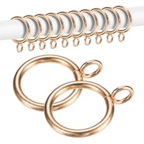 Uxcell 20-Pack Curtain Ring with Eyelet 1 Inch ID Fits Up to 3/4 Inch Curtain Rod Gold Metal Drapery Rings