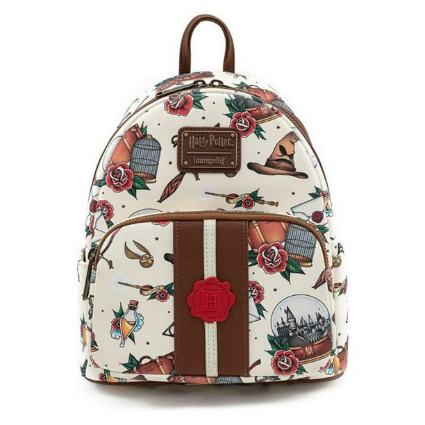 Mochila escolar BANYUO Harry Potter Hogwarts PU nailon para Niñas y Mujeres 27x23x12cm