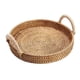 thumbnail image 2 of Cesta de mimbre tejida a mano con asas para la decoración del hogar de redondo l Zulema Bandeja de almacenamiento, 2 of 8