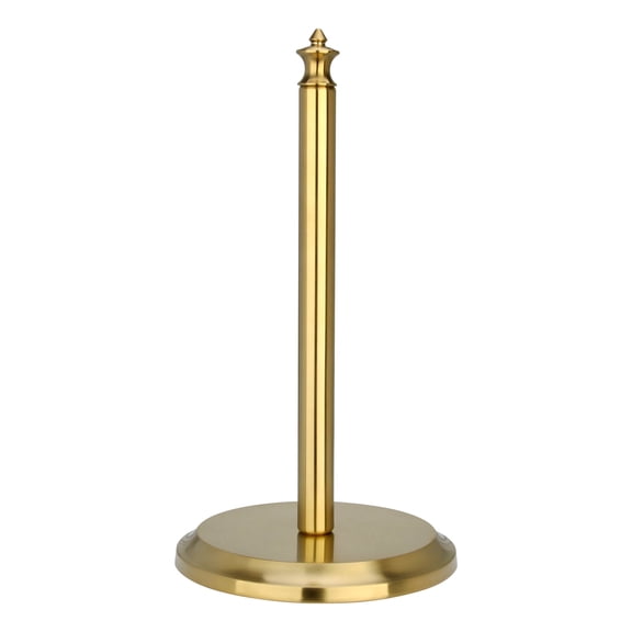 Akicon Paper Towel Holder Stand for Kitchen Countertop & Dining Room Table (Brushed Gold Brass, Classical)
