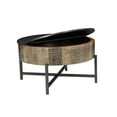 thumbnail image 3 of T1216C Round Storage Coffee Table made with Mango Wood in Rustic Vintage, 3 of 5