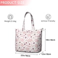 thumbnail image 4 of Red Strawberry Plants Gum White Pattern Travel Tote Bags for Women Carry On,Large Weekender Bags for Women Travel,Multi Functional Duffle Bag for Work,Shopping,Sports, 4 of 5