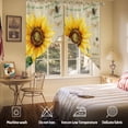 thumbnail image 5 of Swag Curtain Valances Bee Sunflower Swag Valances for Kitchen Windows My Sunshine Vintage Short Topper Curtains Valance Tier Pair for Kitchen Bedroom Living Room Bathroom 28"x36", 5 of 8