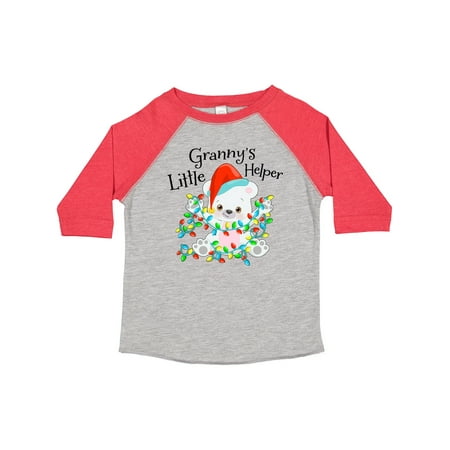 

Inktastic Granny s Little Helper Cute Polar Bear with Christmas Lights Gift Toddler Boy or Toddler Girl T-Shirt