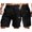 #Black, variant on DPTALR Men's Solid Color Fashion Outdoor Multi-pocket Drawstring Loose Cargo Shorts,Army Green,Big and Tall Men L