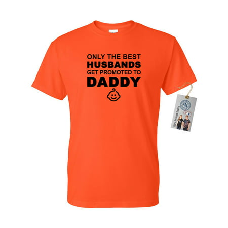 Best Husbands Promoted to Daddy Gift Mens Short Sleeve