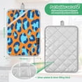 thumbnail image 4 of Orange Blue Leopard Pattern Pot Holder Set 2 Piece Non-Slip Oven Hot Pads Heat Resistant Durable 7x9.8in, 4 of 7