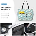 thumbnail image 3 of Xecao White Geese and Flower for versatile beach bag for women includes zipper pockets and waterproof material, ideal for vacations and adventures., 3 of 7