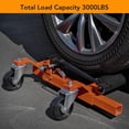 thumbnail image 5 of Kojooin PeakPursuit Car Dolly Set of 2, 1500LBS Capacity Wheel Dolly with Hydraulic Tire Jack and Ratcheting Foot Pedal for Vehicle Positioning for Truck RV Trailer, Orange, 5 of 7