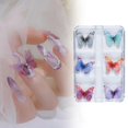 thumbnail image 3 of STARTIST Butterfly Nail Art Stickers Nail Decorations DIY Crafting Colorful Detachable 3D A, 3 of 9