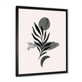 thumbnail image 2 of Designart 'Abstract Black Tropical Leaf II' Modern Framed Art Print, 2 of 4