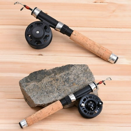 ASKMZ Ice Fishing Rod Retractable Pole for Freshwater and Saltwater Durable and Portable