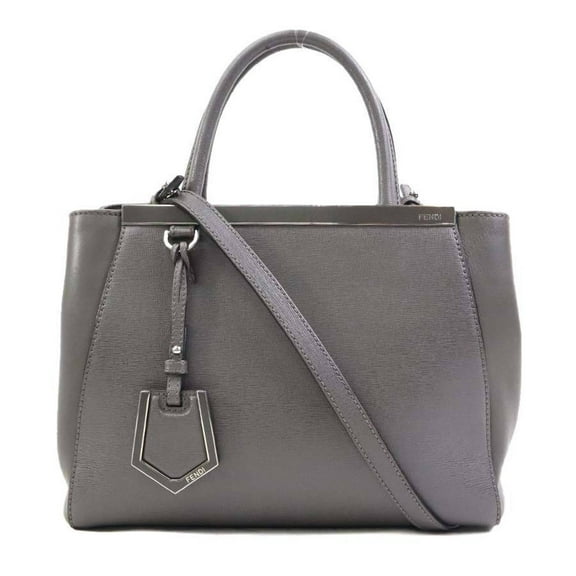 Pre-Owned Fendi Toujours Handbag Shoulder Bag in Grey and Silver Leather, Women's,... (Good)