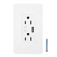 thumbnail image 1 of Control inteligente de la voz del zócalo del enchufe de pared de la alimentación USB de Wifi para el hogar de Google Alexa los E.E.U.U. 90-125V, 1 of 10