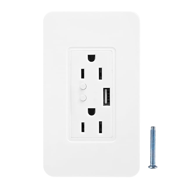 Control inteligente de la voz del zócalo del enchufe de pared de la alimentación USB de Wifi para el hogar de Google Alexa los E.E.U.U. 90-125V