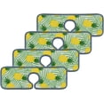 thumbnail image 5 of SKYSONIC Faucet Absorbent Mat 2 Pcs Pineapples Leaves Kitchen Faucet Splash Catcher Washable Counter Drying Pads Behind Faucet for Kitchen Bathroom, 5 of 7
