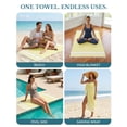 thumbnail image 6 of Casa Platino Cotton Beach Towel 2 Piece Towels for Adults 39"x71" Pool Oversized Extra Large Quick Dry Sand - Yellow Lime, 6 of 9
