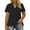 Black, variant on Wyobmus Women Plus Size T Shirt Summer Short Sleeve Collared Shirts Loose Fit V Neck Flowy Tops Casual Basic Shirt L-5X Black