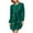 Green, variant on Lmnyox Women's Long Sleeve Velour Velvet Dress Ribbed Crew Neck Midi Dress Flowy Cocktail Party Dress Clubwear