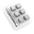 thumbnail image 2 of BAETEUY Stainless Steel Whiskey Stones, 4/6/8Pcs, Reusable, Ice, Cubes, Effective, Cooling, Food, Grade, Chilling, Rocks, Bourbon, Gin, Beverage, Ideal, Fathers, Day, Birthday, Gift, Men, Whiskey, 2 of 8