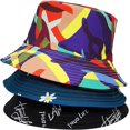 thumbnail image 4 of CoCopeaunts Mens Bucket Hats Outdoor Sports Summer Ladies Beach Sunscreen Packable Fisherman Hat Two Side Wear Women Bucket Cap, 4 of 8