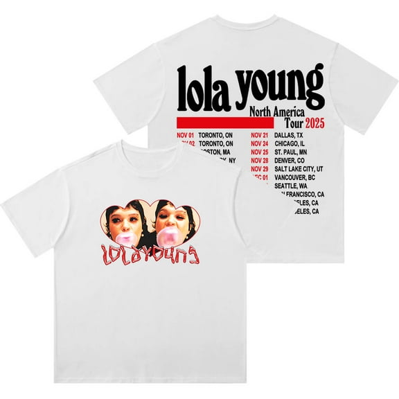 Lola Young 2025 Tour Wash T-Shirts HipHop Streetwear Women Men Cotton Short Sleeve Tee