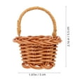 thumbnail image 2 of 3 Pieces Miniature Candy Basket for Party Favors Woven Little Small, 2 of 8