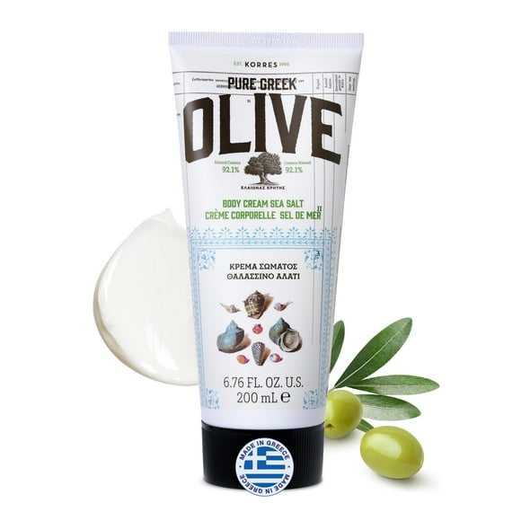 KORRES Lotion pour le Corps à l'Olive pour Peau Sèche, Crème Hydratante avec Vitamine E, Aloe et Huile d'Olive Grecque Pure pour Soin du Corps, Hydratante et Nourrissante pour une Peau Lisse et Souple