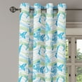 thumbnail image 2 of Ambesonne Nautical Grommet Curtain, Ocean Shell Starfish, 50" x 96", Mint Blue, 2 of 6