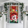 thumbnail image 4 of Rovga Christmas Door Decoration Door Cover Hanging Cloth Holiday Party Layout Scene Background Cloth, 4 of 4