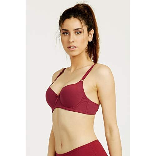 Mamia Women's Basic Plain Bras Packs of 6 - Various Styles #058 34A