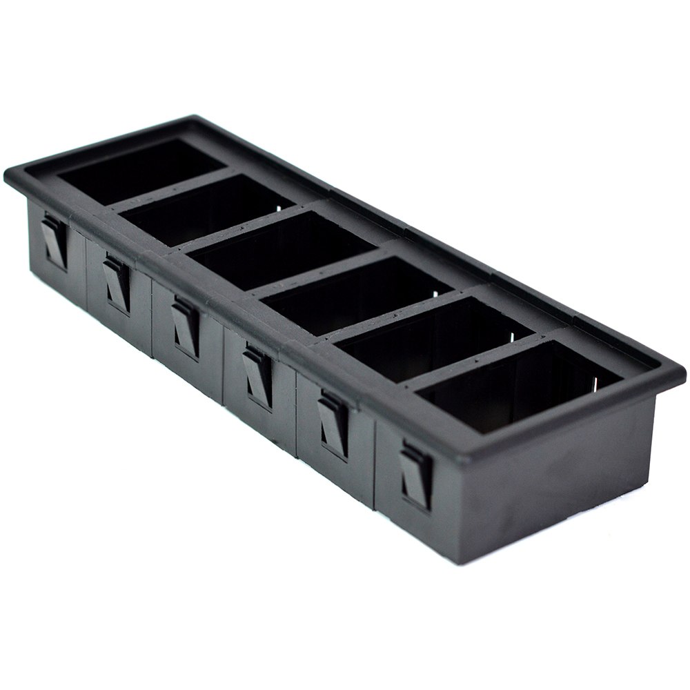 Xprite 6 Piece Black Rocker Switch Holder Panel Housing Kits Walmart