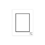 PA Framing Mat Double 16"x 20"/11"x 14" White Core White/Black