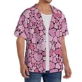 thumbnail image 2 of KLL Sweet Heart Print Men's Shirt Short Sleeve Button Down Summer Cuba Beach Shirts- X-Large, 2 of 5