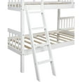 thumbnail image 6 of Harper & Bright Designs Twin Over Twin Bunk Bed, L-Shaped Solid Wood Bed Frame Twin Size Beds with Ladder, White, 6 of 8
