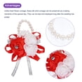 thumbnail image 3 of 3Pcs Wrist Corsage Artificial Flower Bracelets Rose Wrist Bride Groom Decorative for Wedding Ceremony Prom Red, 3 of 5
