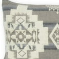 thumbnail image 4 of Ultra Soft Light Gray Southwest Handmade Lumbar Pillow Cover, 4 of 6