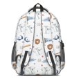 thumbnail image 3 of Baseballs and Jerseys White Pattern Backpack for School, Cute School Bag with Adjustable Shoulder Straps and Padded Back, 16.9"x12.6"x5.9", 3 of 5