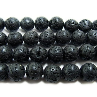 100pcs 10Colors European Beads Flat Round Natural Lava Rock Volcanic  Gemstone for Jewelry Making 