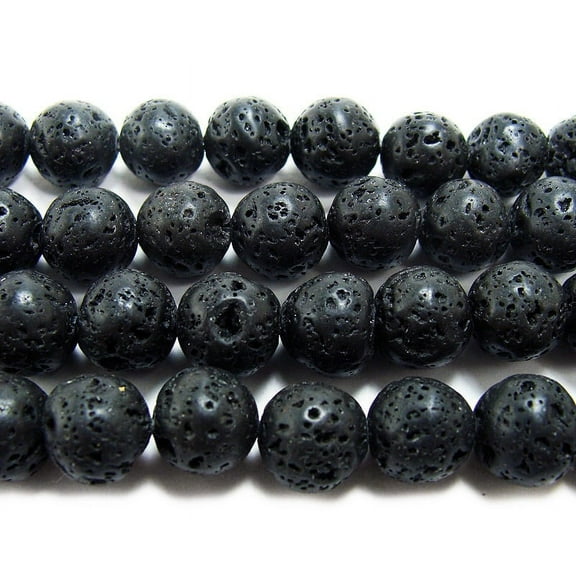 10mm Black Lava Round Beads ForJewelry Making