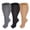 Gray Black Beige, variant on 3 Pairs Medical Sport Plus Size Compression Socks - 20-30mmhg Graduated Knee-High Support for Men & Women, Ideal for Soccer, Running, and Nurses