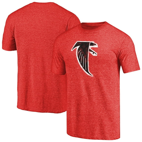 Men's Red Atlanta Falcons Throwback Logo Tri-Blend T-Shirt